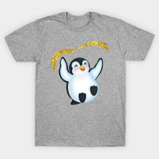 Cute penguin throws the ribbon T-Shirt